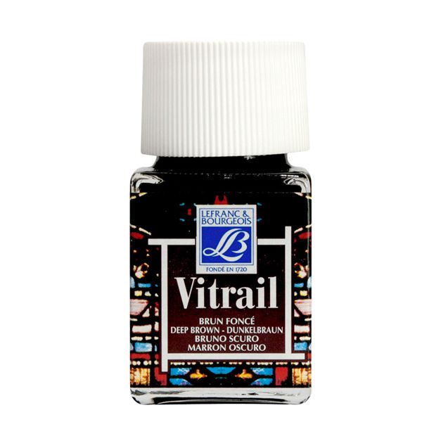 Вітражна фарба Vitrail Lefranc & Bourgeois Темно-коричневий №102, 50 ml 