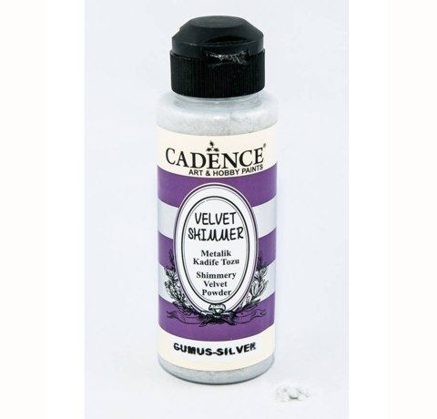 Cadence пудра бархатная перламутровая (Флок), 120 ml. Цвет: СЕРЕБРО