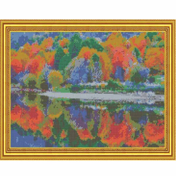 Алмазная мозаика на подрамнике SANTI «Цвета осени», 40х50 см - фото 2