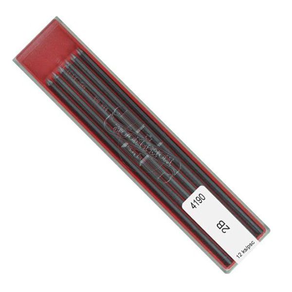 Грифелі для олівців цангових (2 мм) 4190. (12 шт). Твердість 2В 