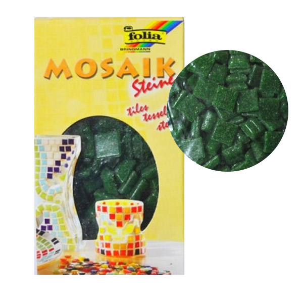 Folia мозаїка Mosaic-glass tiles 200 гр, 10x10 мм (300 шт) №58 Fir green (Темно-Зелена) 