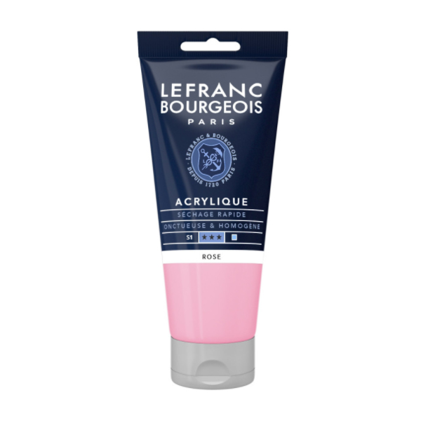Краска акриловая Lefranc Fine Acrylic Color 80 мл, #351 Tube rose (Розовый)