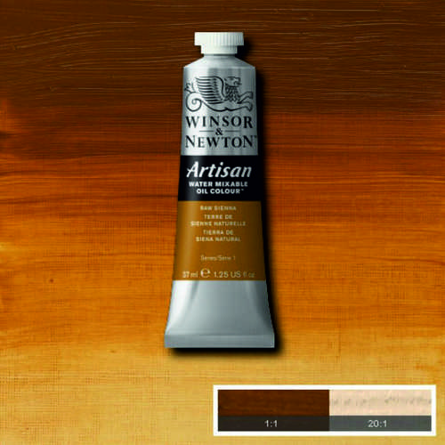 Олійна фарба, водорозчинна, Winsor Artisan 37 мл, №552 Raw sienna (Сієна натуральна)