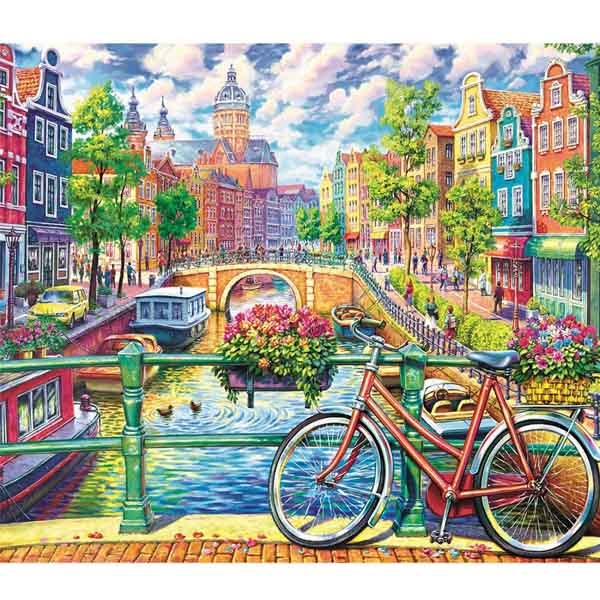 Алмазная мозаика на подрамнике SANTI «Волшебный Амстердам», 40х50 см - фото 1