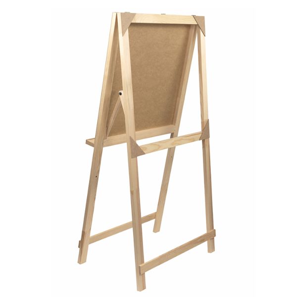 Мольберт стаціонарний, хлопавка одностороння, сосна, 60х85х115см., мак. висота полотна 53см., в упак - фото 2