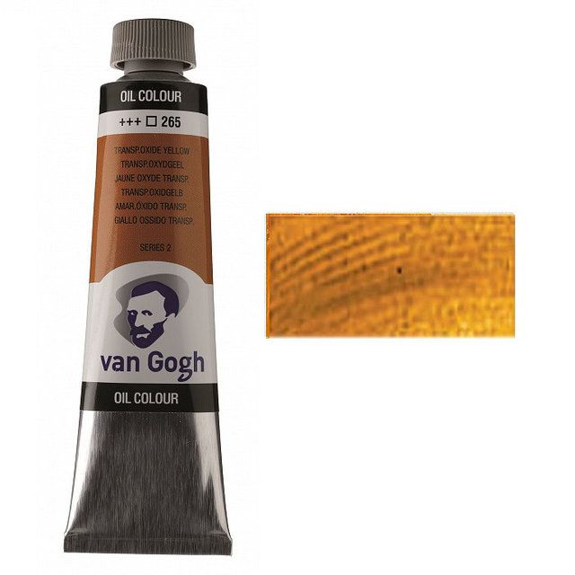 Масляная краска Van Gogh, ПРОЗРАЧНЫЙ ОКИСЬ ЖЕЛТЫЙ (265), 40 мл. Royal Talens
