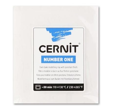 Полимерная глина Cernit Number One БЕЛЫЙ Укрывистый 042, 250 гр.