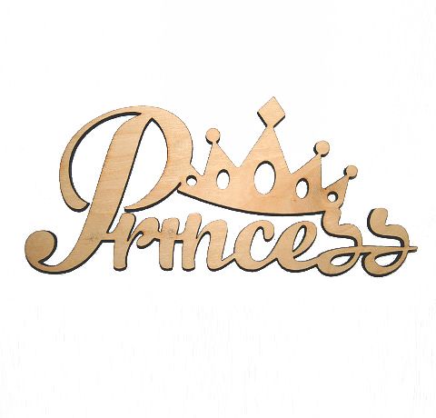 Надпись из фанеры 0.8 «Princess», 20.5х9 см