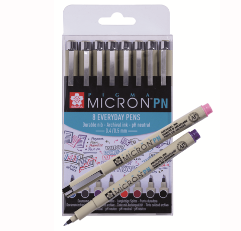 Набір ручок PIGMA MICRON PN 8 кол, Sakura  - фото 1