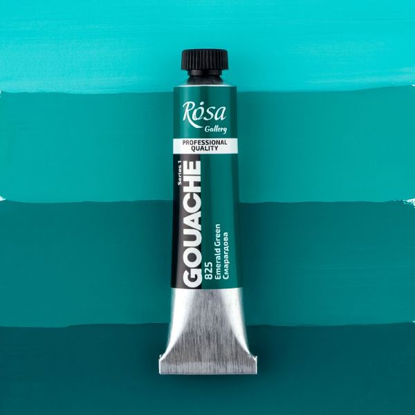 Гуашевая художественная краска, ROSA Gallery, туба, 20мл, Изумрудная (825)