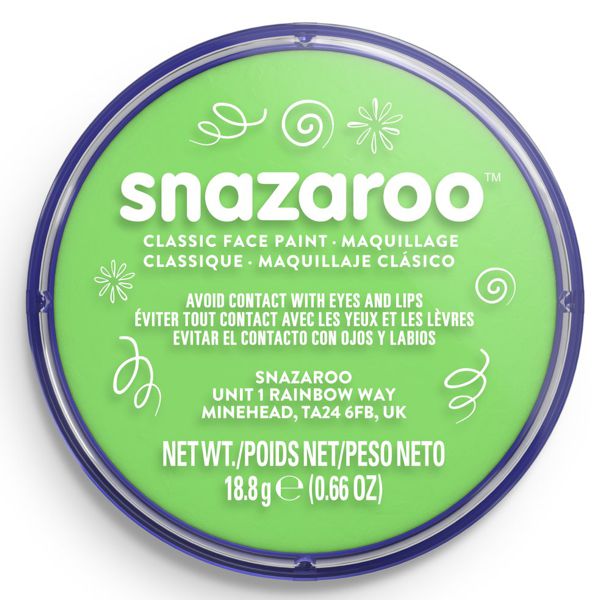 Аквагрим для лица и тела Snazaroo Classic, 18 ml, №400 Light Green (Светло-зеленый)