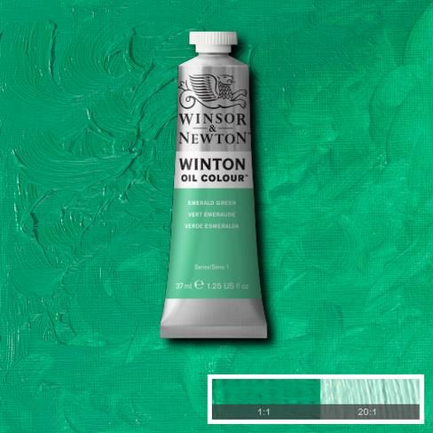 Олійна фарба Winton від Winsor & Newton, 37мл. Колір: EMERALD GREEN 