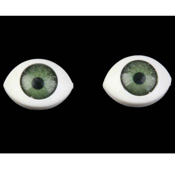 Очі для іграшок, ЗЕЛЕНІ овальні, 15 мм (2 шт./уп.) 