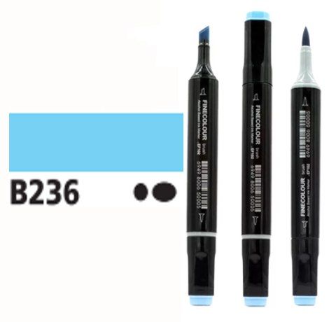 Маркер спиртовий Finecolour Brush 236 оброблений синій B236 