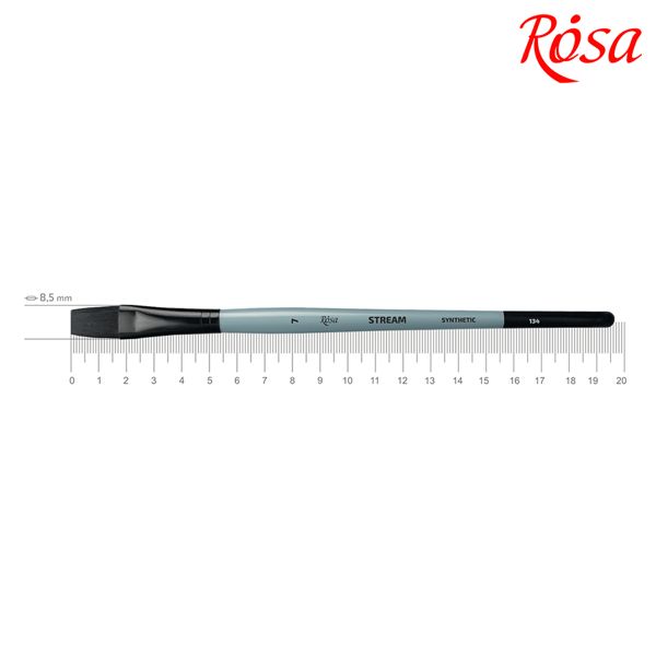 Пензель ROSA STREAM 134, синтетика плоска коротка ручка, №7  - фото 1