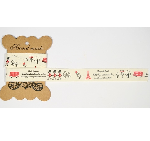 Лента декоративная «Лондон», хлопок, 2 см/1,5 м