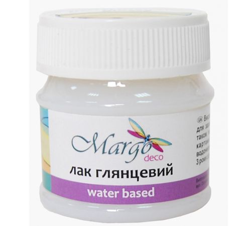 Глянцевый акриловый лак Margo, 50 ml