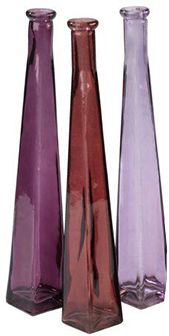 Набор цветных стеклянных ваз (3 шт./уп)
