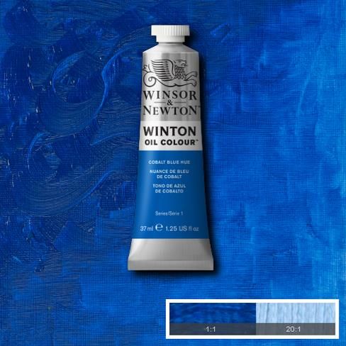 Масляная краска Winton от Winsor & Newton, 37 мл. Цвет: COBALT BLUE HUE