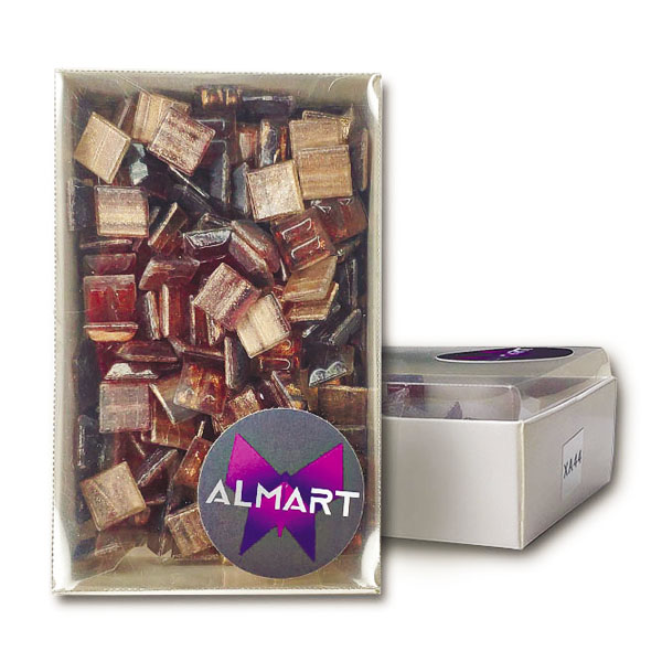 Скляна мозаїка ALMART, «авантюрин», фіолетова, 10x10 мм, 150 гр (204 шт). 