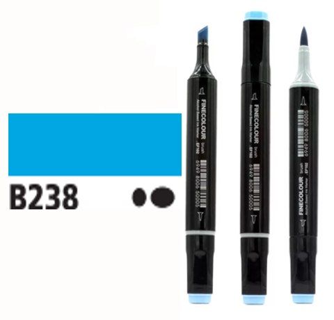 Маркер спиртовий Finecolour Brush 238 синій павич B238 