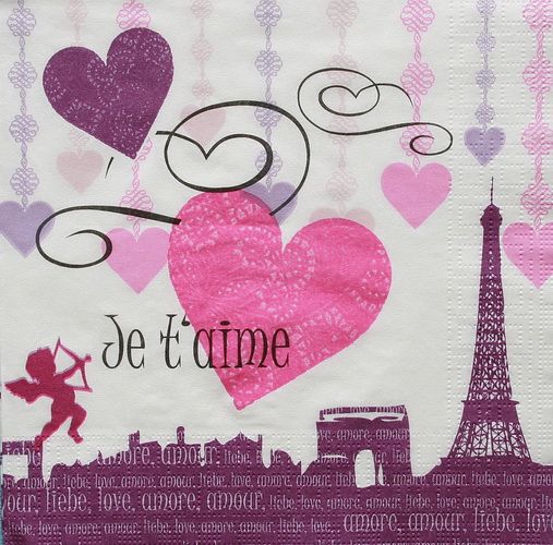 Салфетка Любовь в Париже