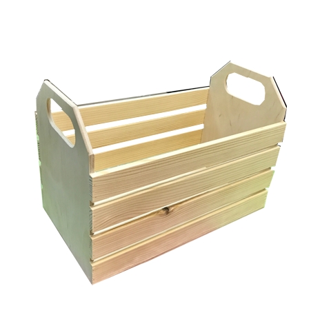 Дерев'яний ящик рейковий, боковини - фанера, 29x16х15 см 