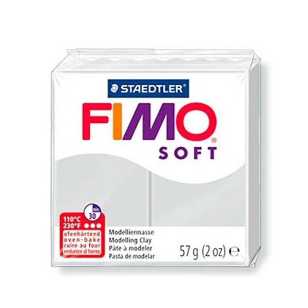 Пластика «FIMO Soft», 56 г. Цвет: Серый №80