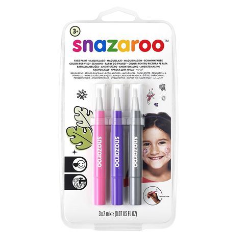 Snazaroo Набор красок для детского аквагрима Fantasy, 3x2 ml, розовый, фиолетовый, серебряный