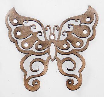 Декоративний елемент «Ажурний метелик великий», 10 см 