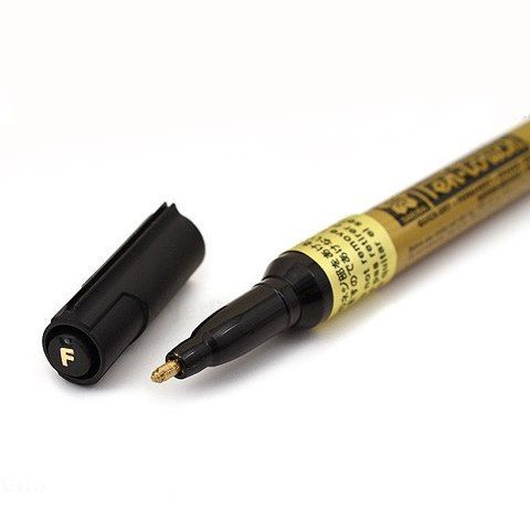 Маркер Pen-Touch ЗОЛОТО, тонкий (FINE) 1мм, Sakura  - фото 2