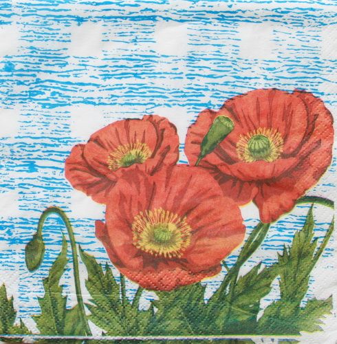 Салфетка Маки (три шт.)