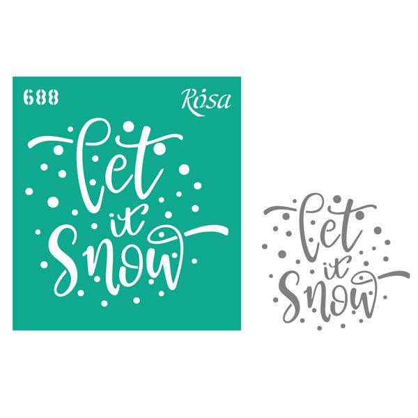 Трафарет многоразовый самоклеющийся, №688, 9х10см, серия "Новый год", ROSA Talent