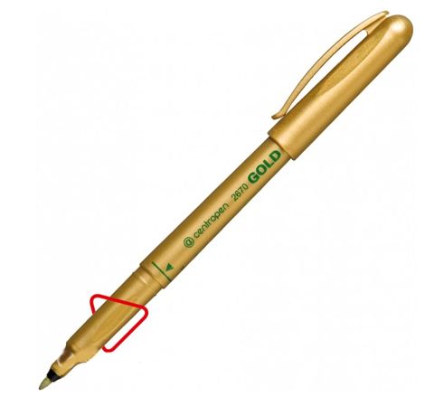 Тонкий маркер Centropen Gold 2690, 1.5-3 мм, Золото