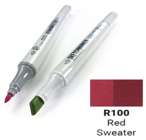 Маркер SKETCHMARKER, колір ЧЕРВОНИЙ СВИТЕР (Red Sweater) 2 пера: тонке та долото, SM-R100 