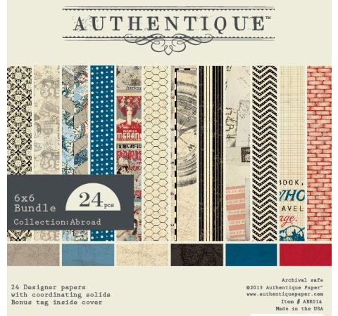 Набор бумаги Authentique «Abroad», 15х15см, 24л.