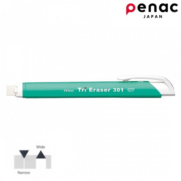 Гумка автоматична трьохгранна Penac Tri Eraser. Колір: ЗЕЛЕНИЙ - фото 1