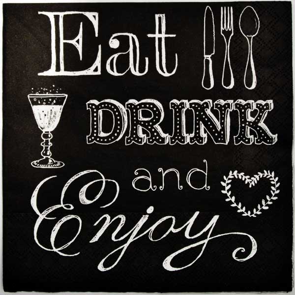 Серветка Eat, drink, enjoy 