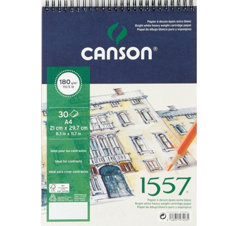 Альбом на спіралі для графіки «1557» (30 листів), 180 g, A4, Canson 