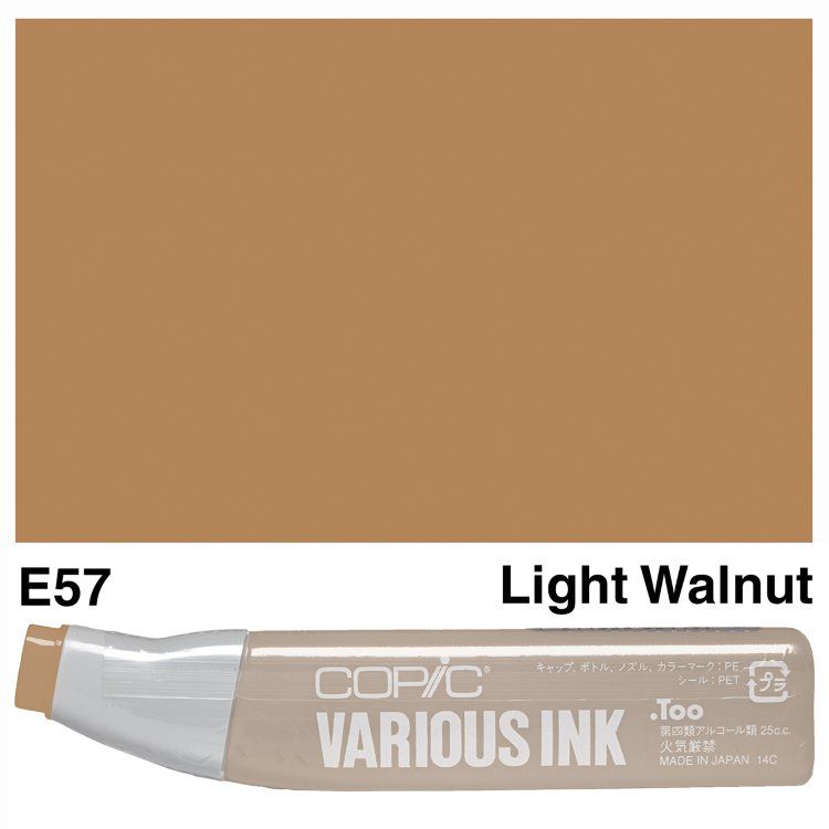 Чорнило для маркерів Copic Various Ink, #E-57 Light walnut (Світло-горіховий) 