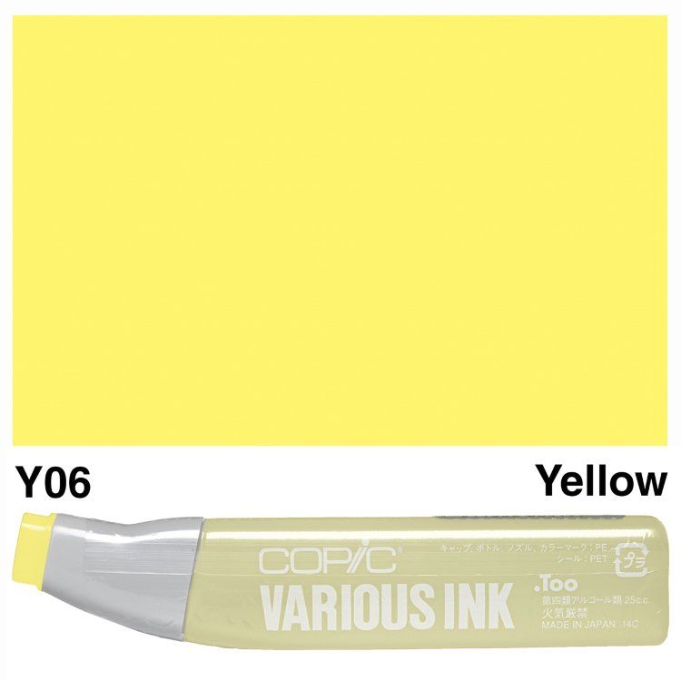 Чернила для маркеров Copic Various Ink, #Y-06 Yellow (Жовтий)