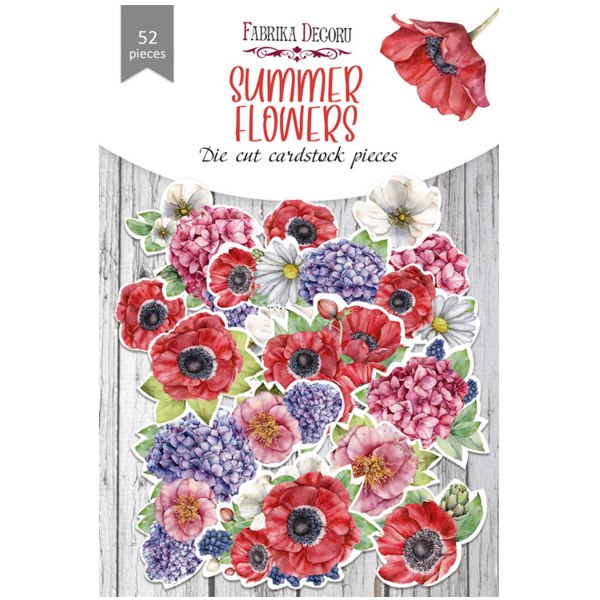 Набор высечек, коллекция «Summer flowers» Фабрика Декору, 52 шт/уп. - фото 1