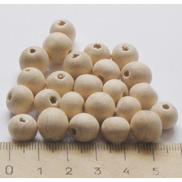 Набор деревянных бусин №3. D-10 мм (25 шт/уп.)