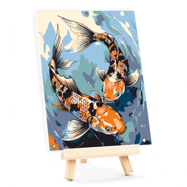 Набор, картина по номерам, Рыбки кои, 15х20см, с мольбертом, ROSA START - фото 3