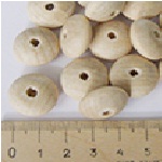 Комплект плоских дерев'яних намистин D-20 мм (25 шт/уп) 