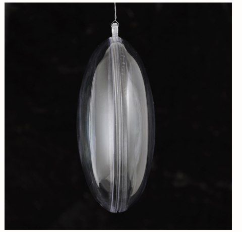 Шар прозрачный пластиковый, плоский,  разъемный, D-11 см