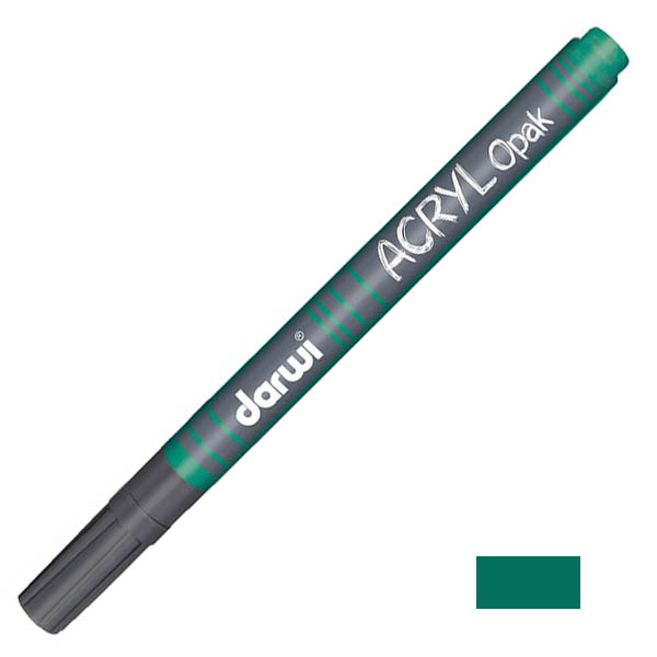 Акриловий маркер Darwi "Opak Feutre" 0.8 мм. Зелений темний 