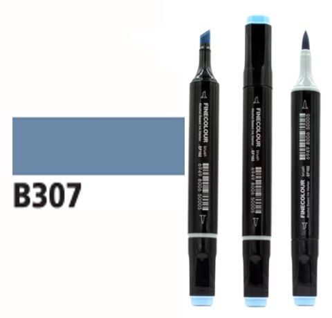 Маркер спиртовой Finecolour Brush 307 синяя ночь B307