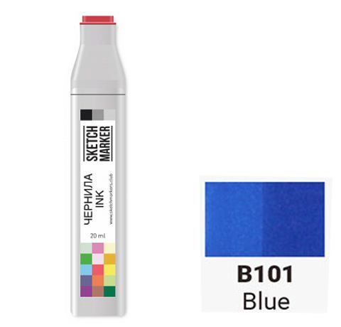 Чорнило SKETCHMARKER спиртові, колір СИНІЙ (Blue), SI-B101, 20 мл. 