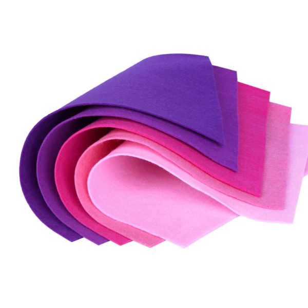 Набір Фетру SANTI м'якого рожево-бузкові відтінки 21х30см 5 аркушів - фото 2